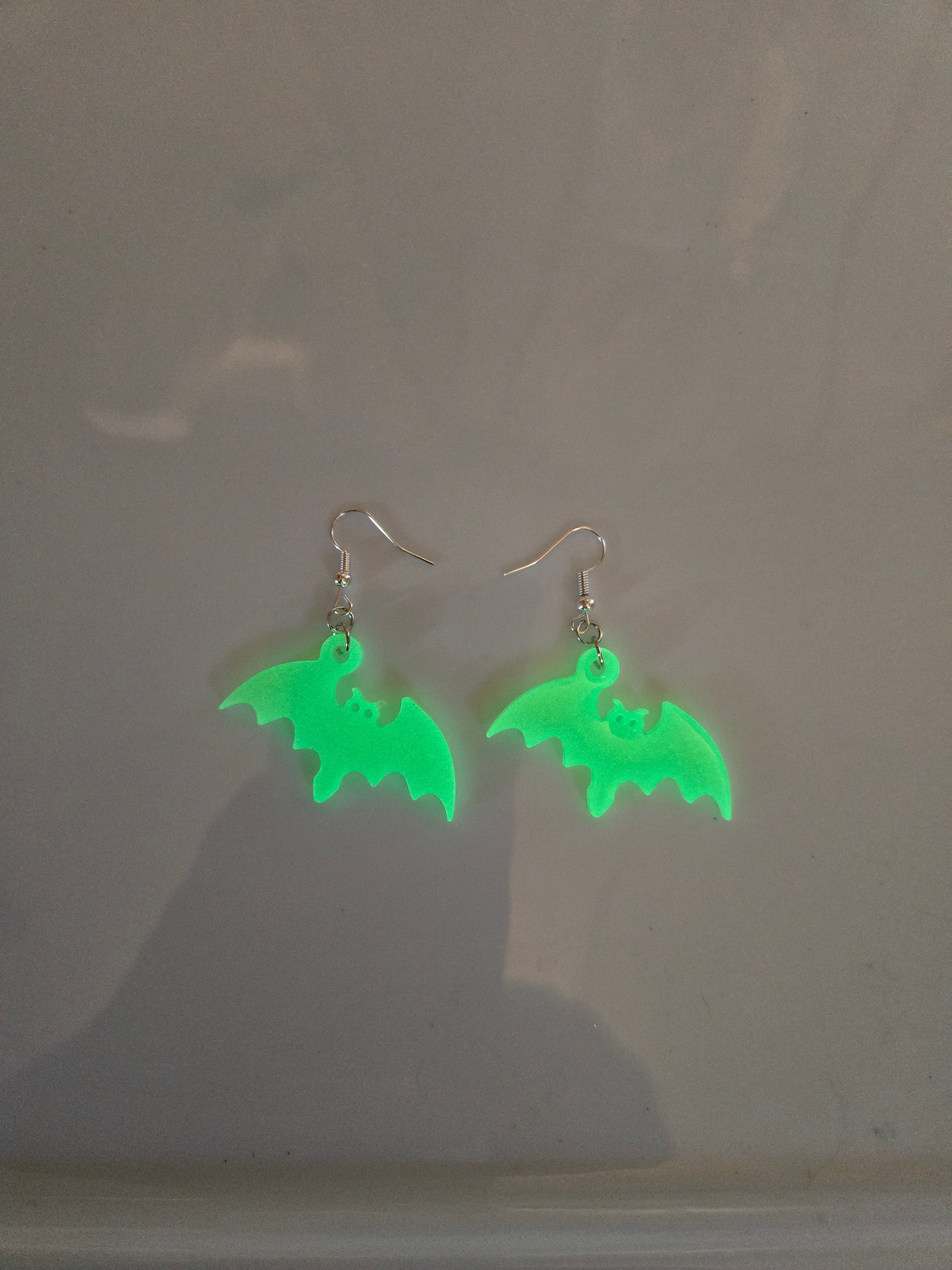 Glowing Bat Earrings