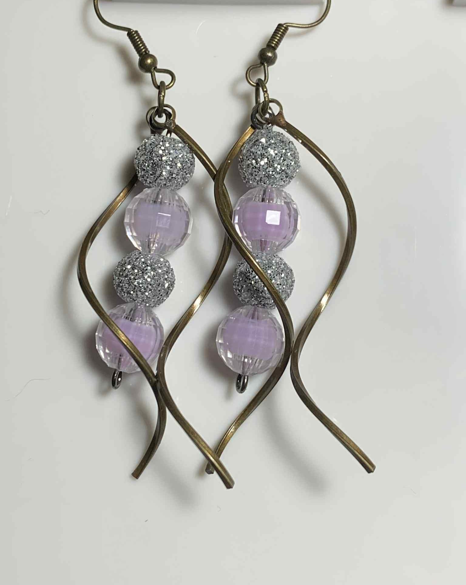 Beads & Spiral Earrings