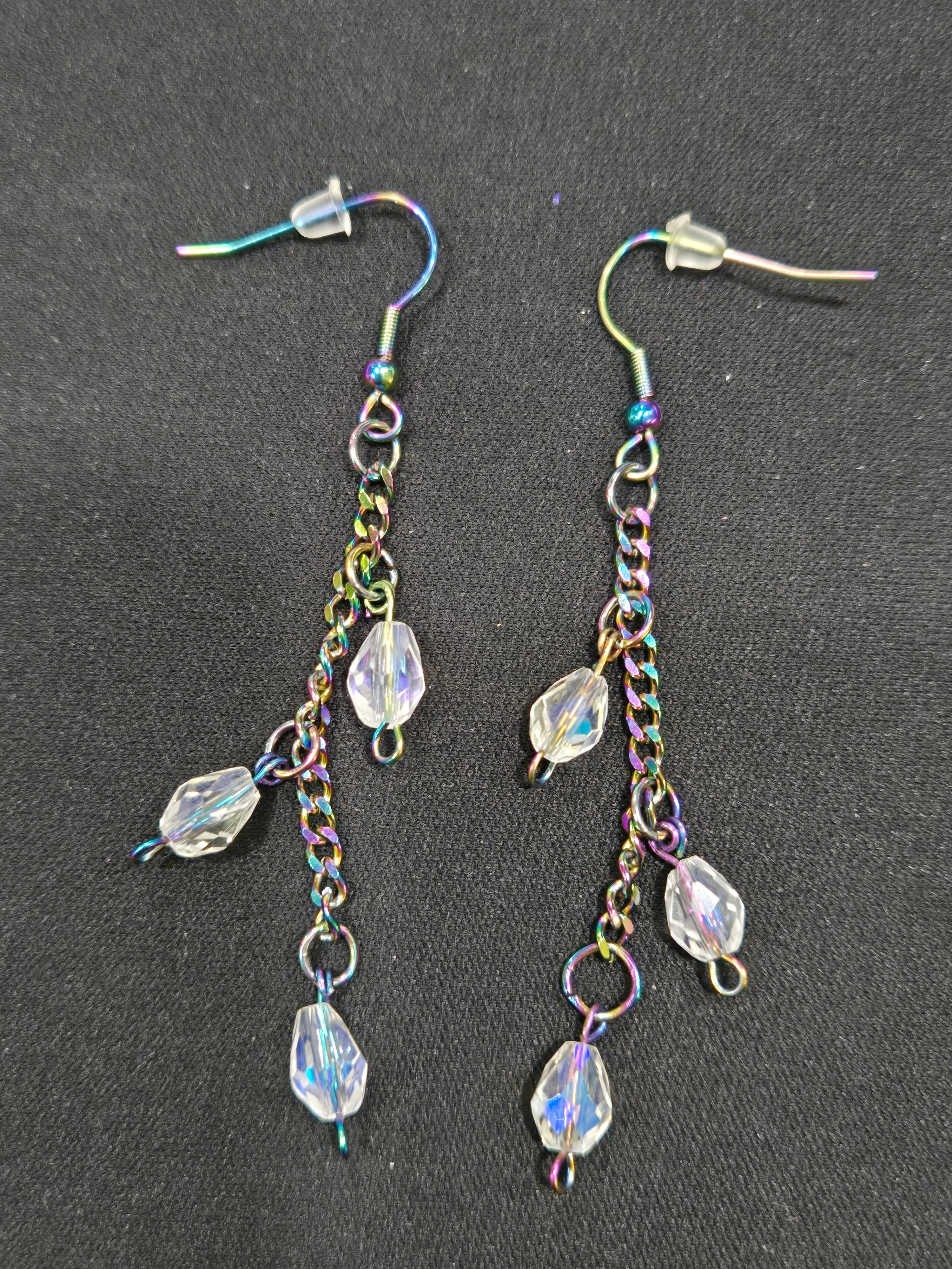 Crystal & Chain Earrings