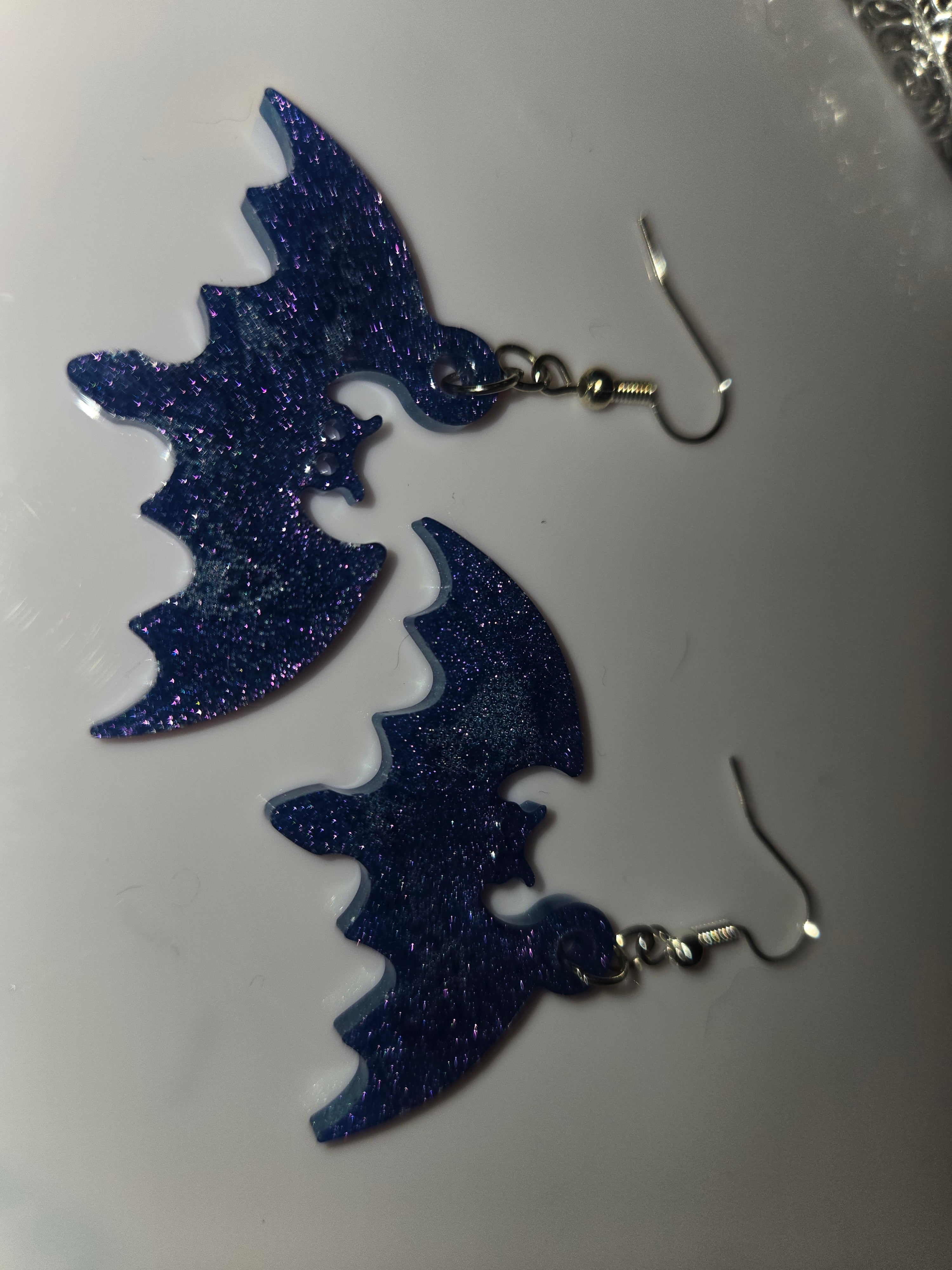 Multicolor Bat Earrings