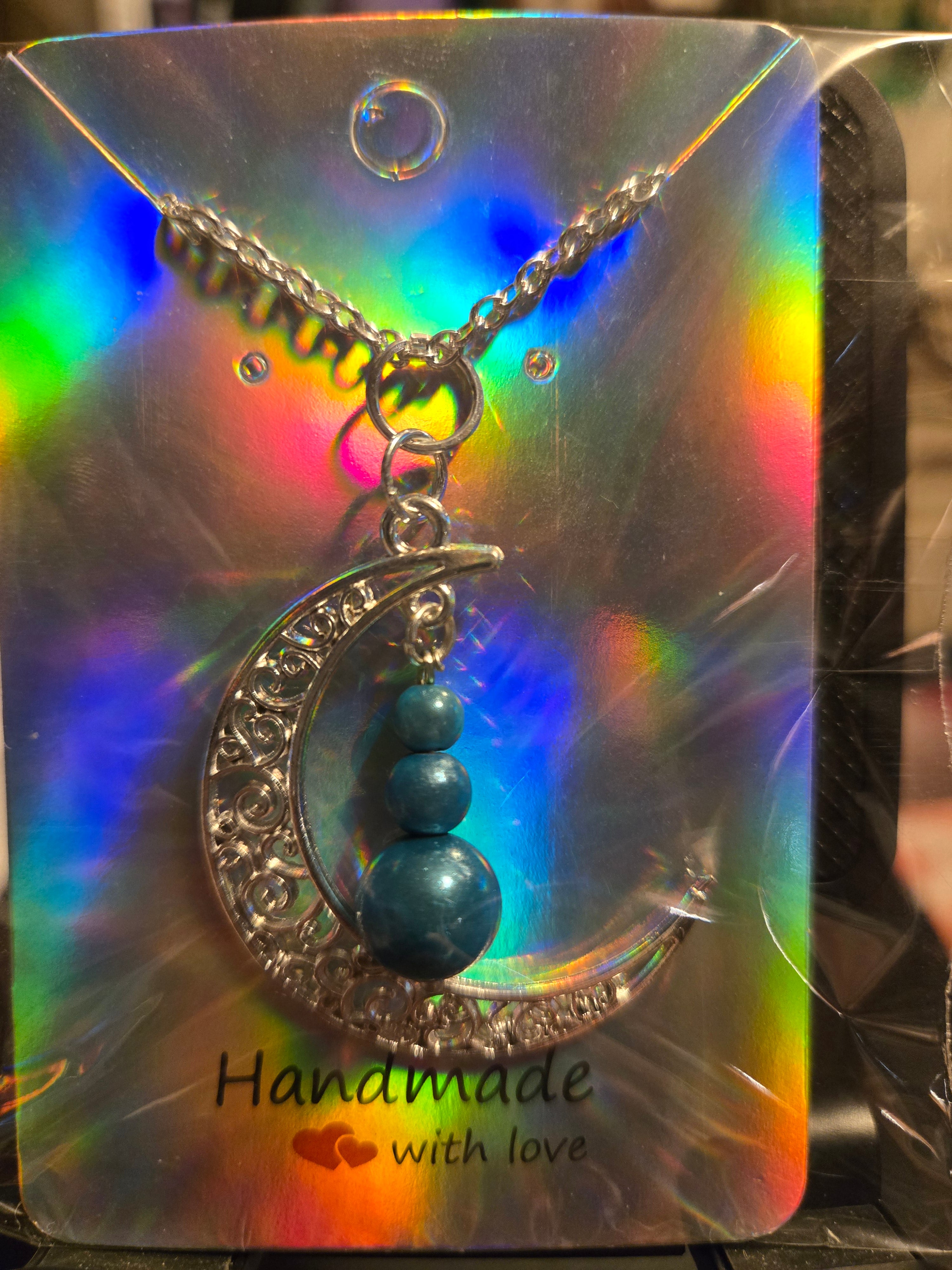 Moon and Bead Necklace