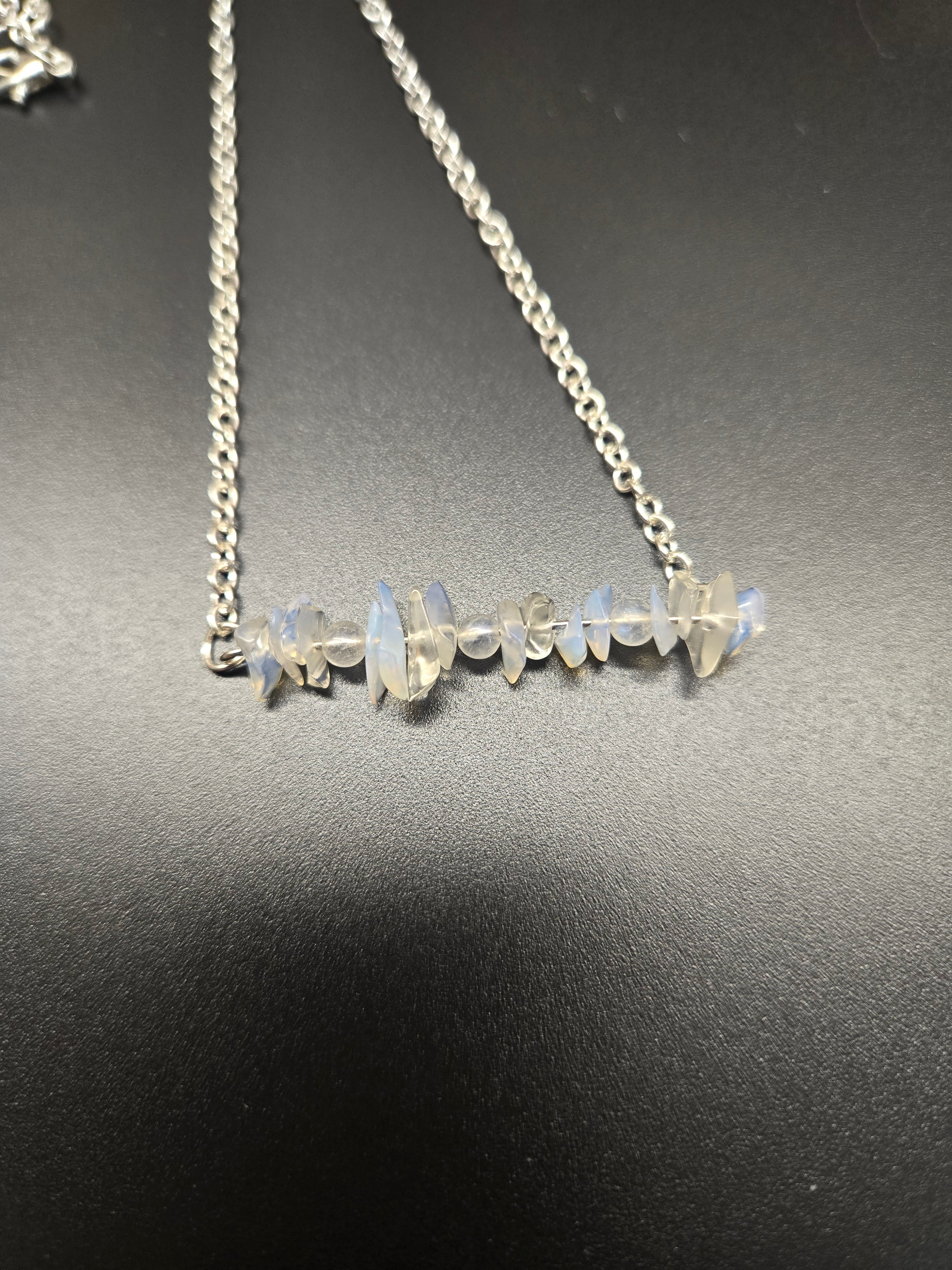 Moonstone & Opalite chip Necklace