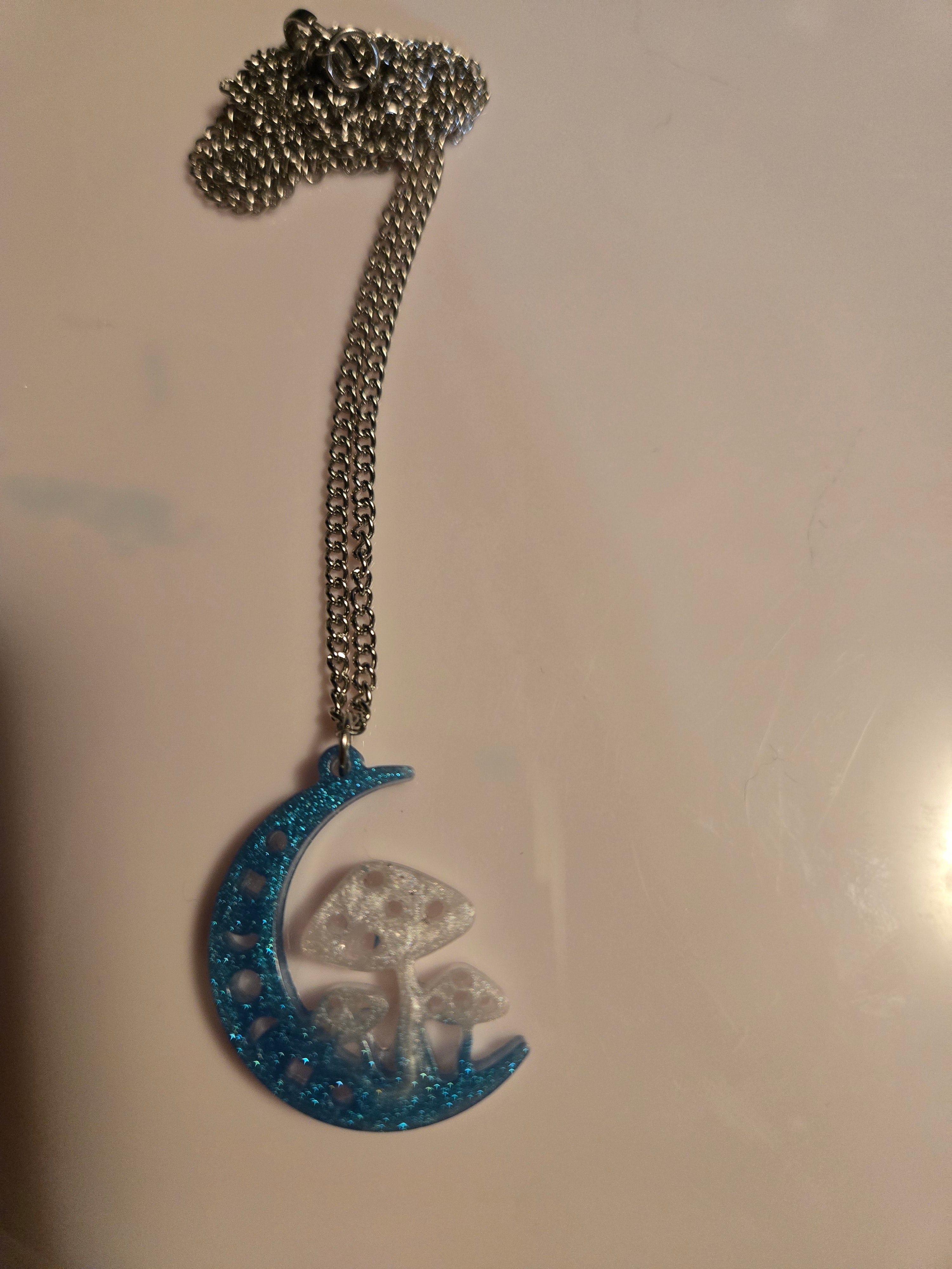 Moon & Mushrooms Necklace