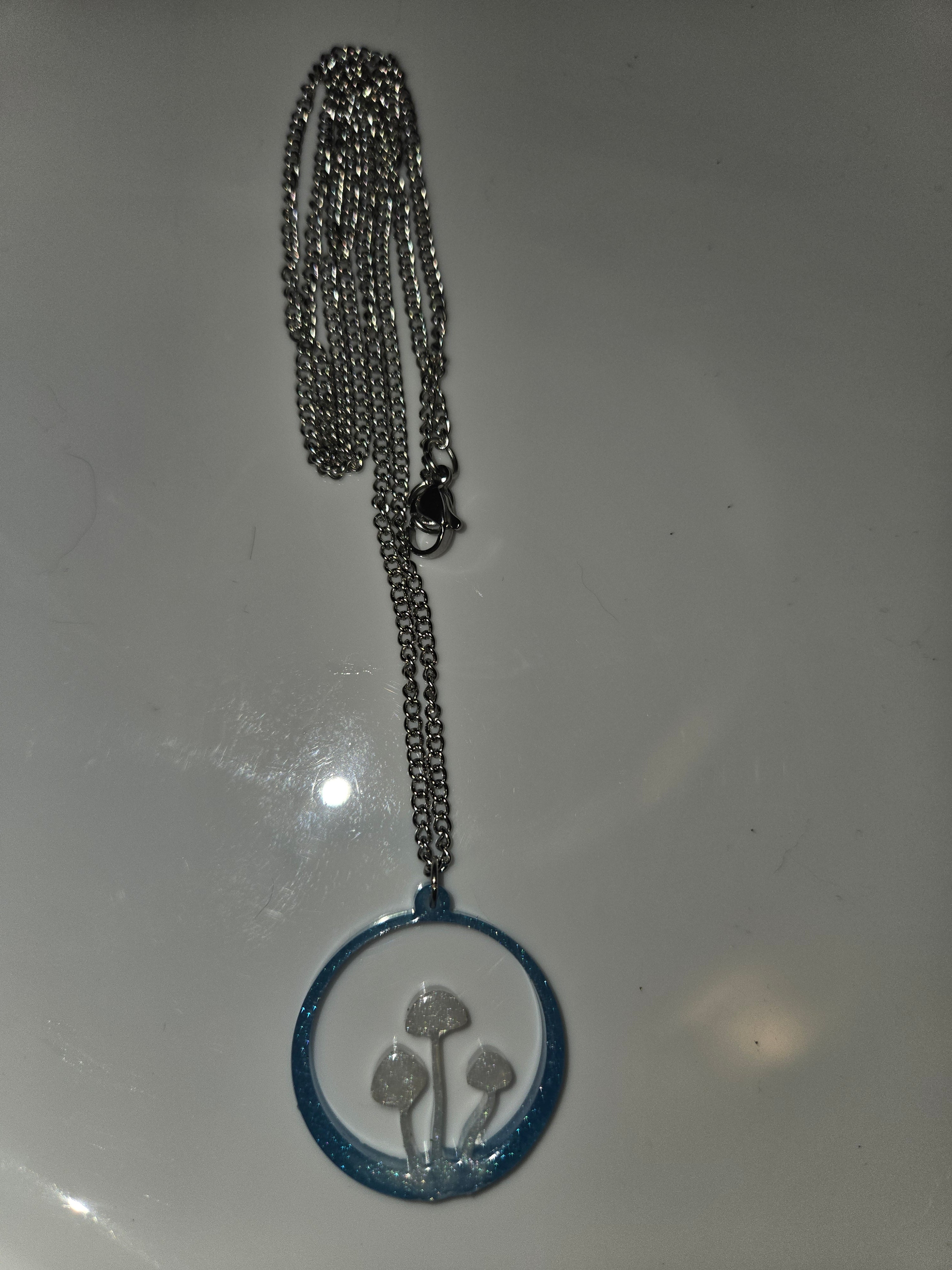 Three Mushroom Necklace